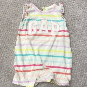 Baby gap rainbow romper.